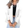 Fashion Women Solid Color Casual Suit Temperament Button Long-sleeved Jacket