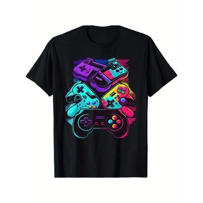 European Sizes Gamer Control Video Game Joystick T-Shirt