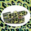 Unique Waist Chain Rhinestones Buckle Leopard Print Chain Cowgirl Belt for Women Proms Club Party for Jeans Dresses  Purple 95