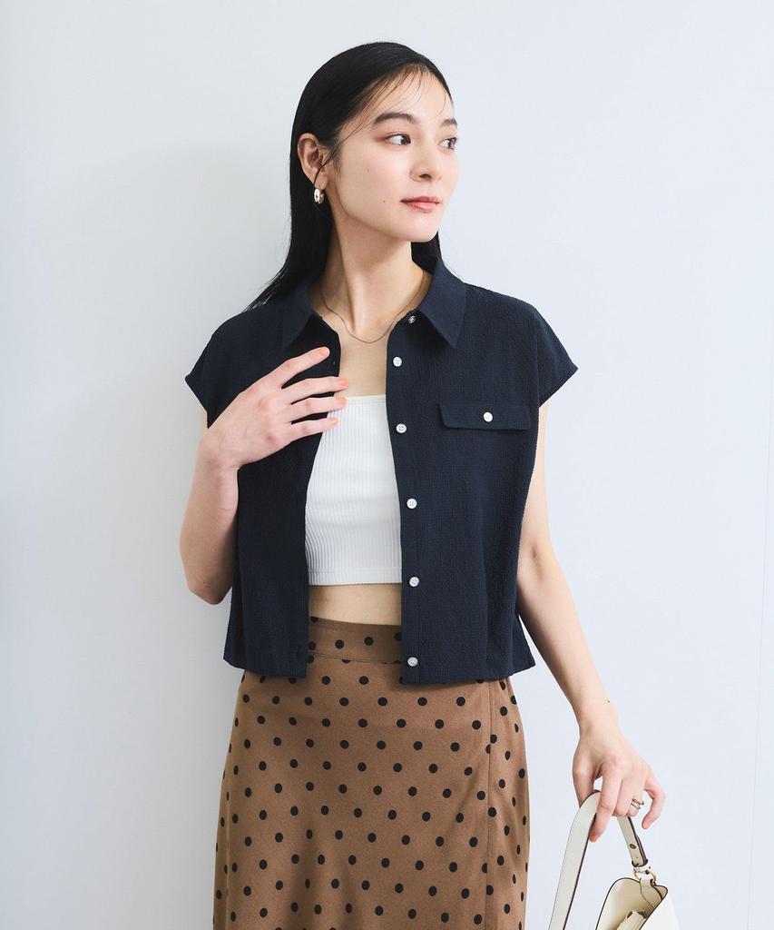 French Sleeve Soccer UV Navy [BIS] Women's Blouse, Protection/Washable, (41)