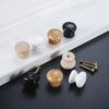 5Pcs Wood Cabinet Mini Pull Knob Round Handles Drawer Knobs for Dresser Wardrobe Door Furniture Hardware Home Decor with Screws