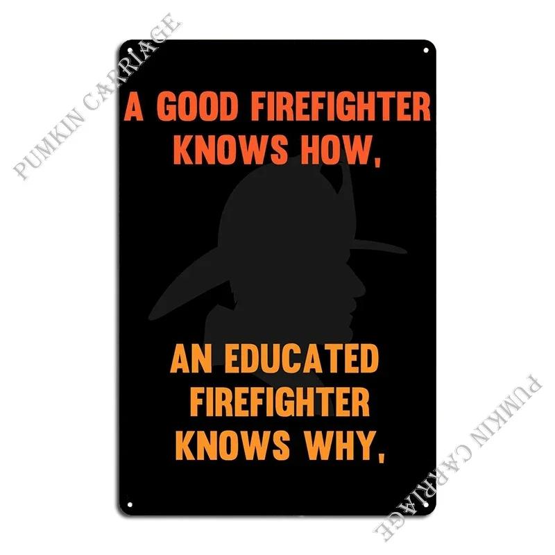 Firefighter Metal Signs Customized Club Plaques Wall Cave Rusty Tin Sign Poster 20x30cm(7.8x11.8inch)