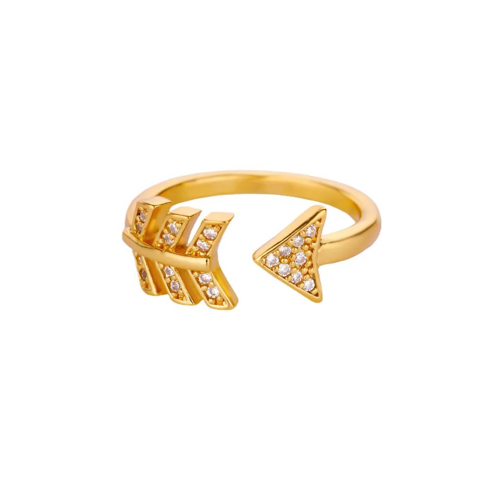 Hollow Out Heart Zircon Anillos Valentine's Day Proposal Gold Color Stainless Steel Rings Party Wedding Elegant Jewelry Her Gift