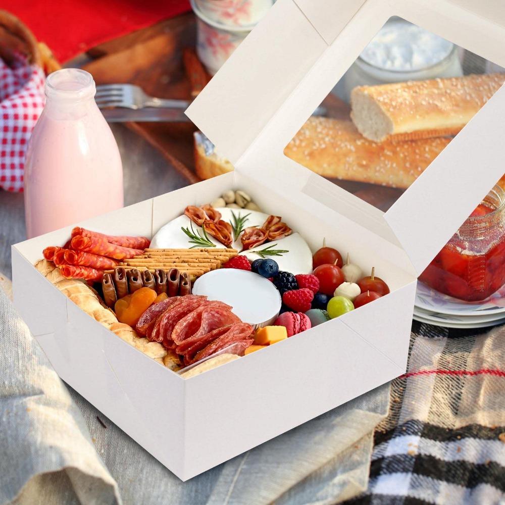 12pcs Gift Boxes with Clear Window Kraft Paper Treat Boxes, Gift Wrap Box for Weddings Birthdays, Parties, Packaging Box for Soap Gift Jewelry