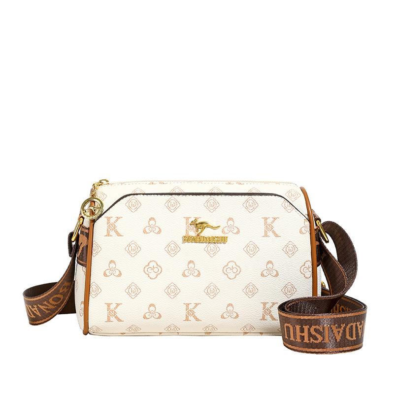 

New personalized printed bag women s fashion trend retro shoulder bag versatile portable messenger bag белый