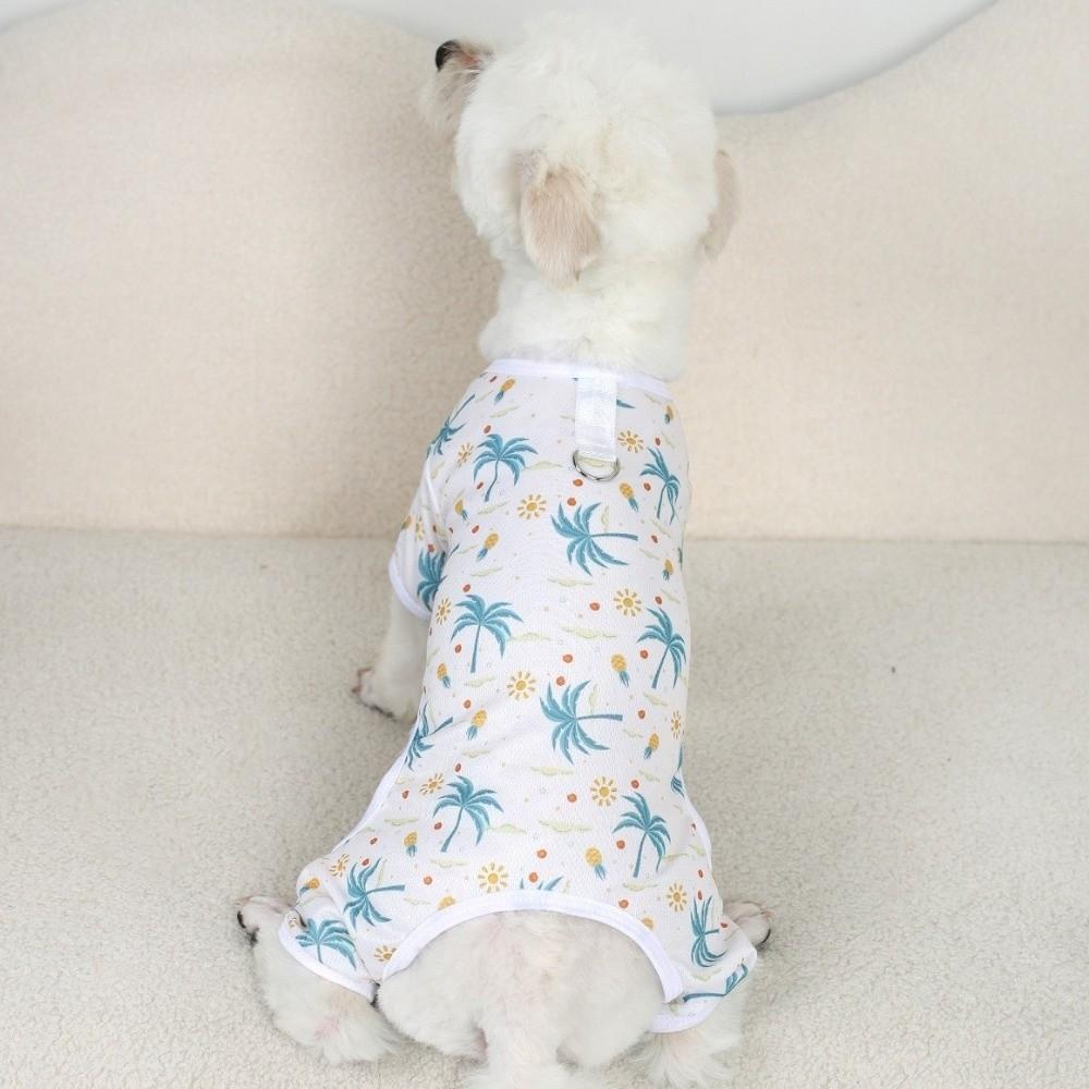 Soft Dog Sunscreen Clothes Breathable Mesh Pet Pajamas Dog Cooling Jumpsuit  Costume For Pets
