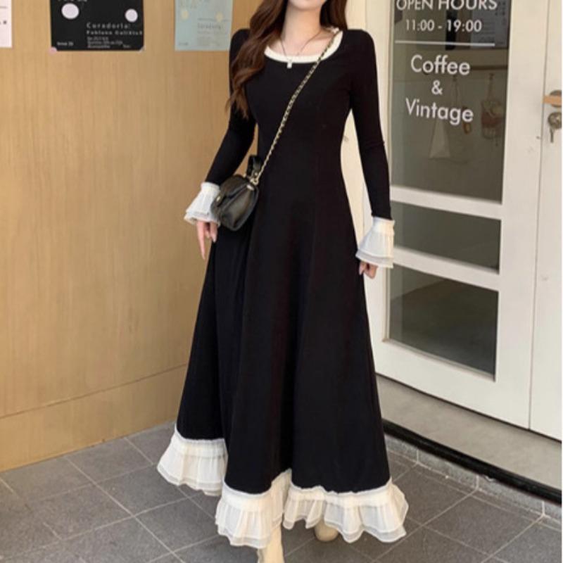 Spring and Autumn New Women's Fashion Slim Slim Fit Dress