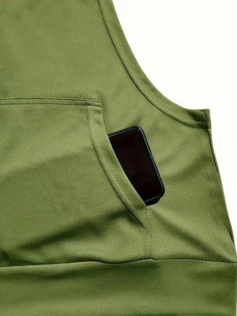Mannen mouwloos hoodie basketbal training vest
