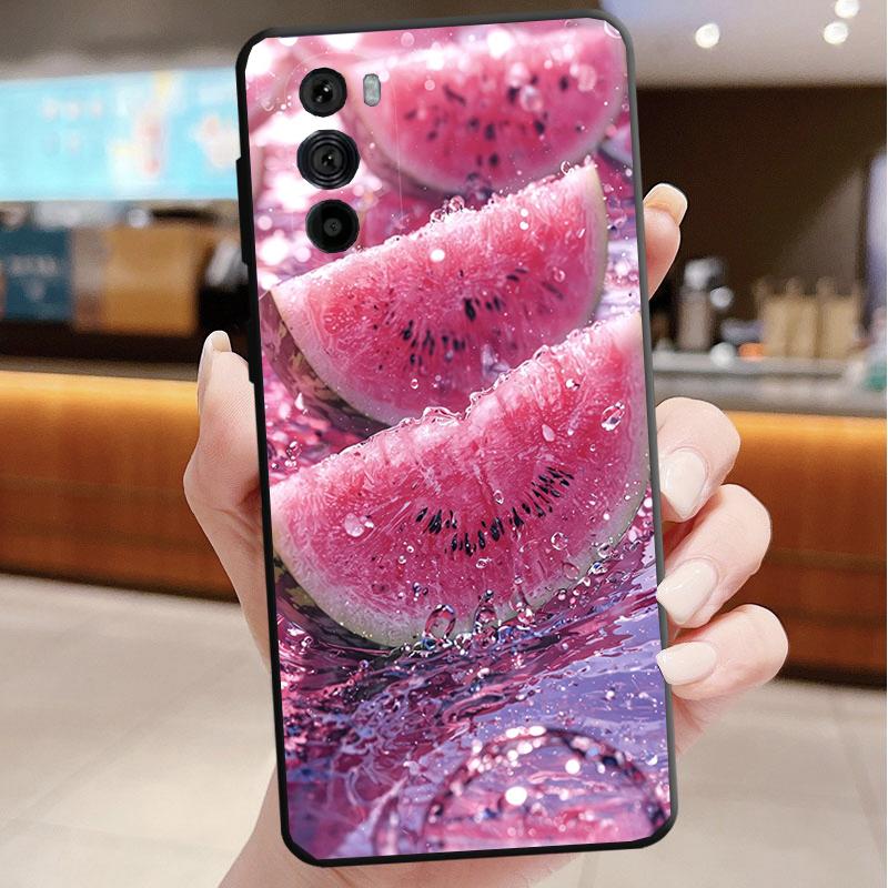 Phone Case For Motorola Edge 50 40 Pro 60 50 40 30 Ultra Neo Fusion Moto G Play G Stylus G Power G Lemon strawberry watermelon