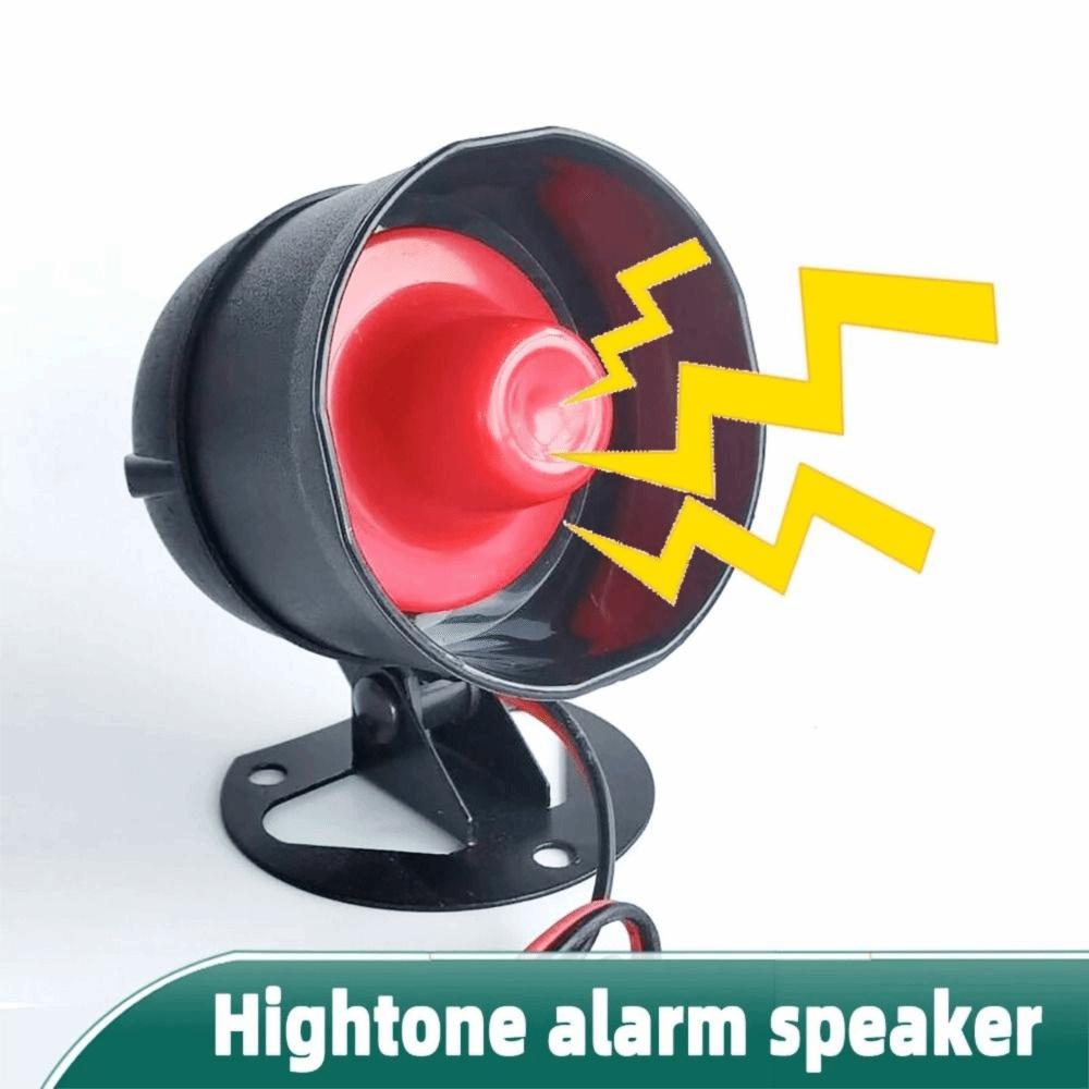 12V Car Alarm Horn Black Trumpet Alarm Siren Loud Car Alarm Siren Scooter