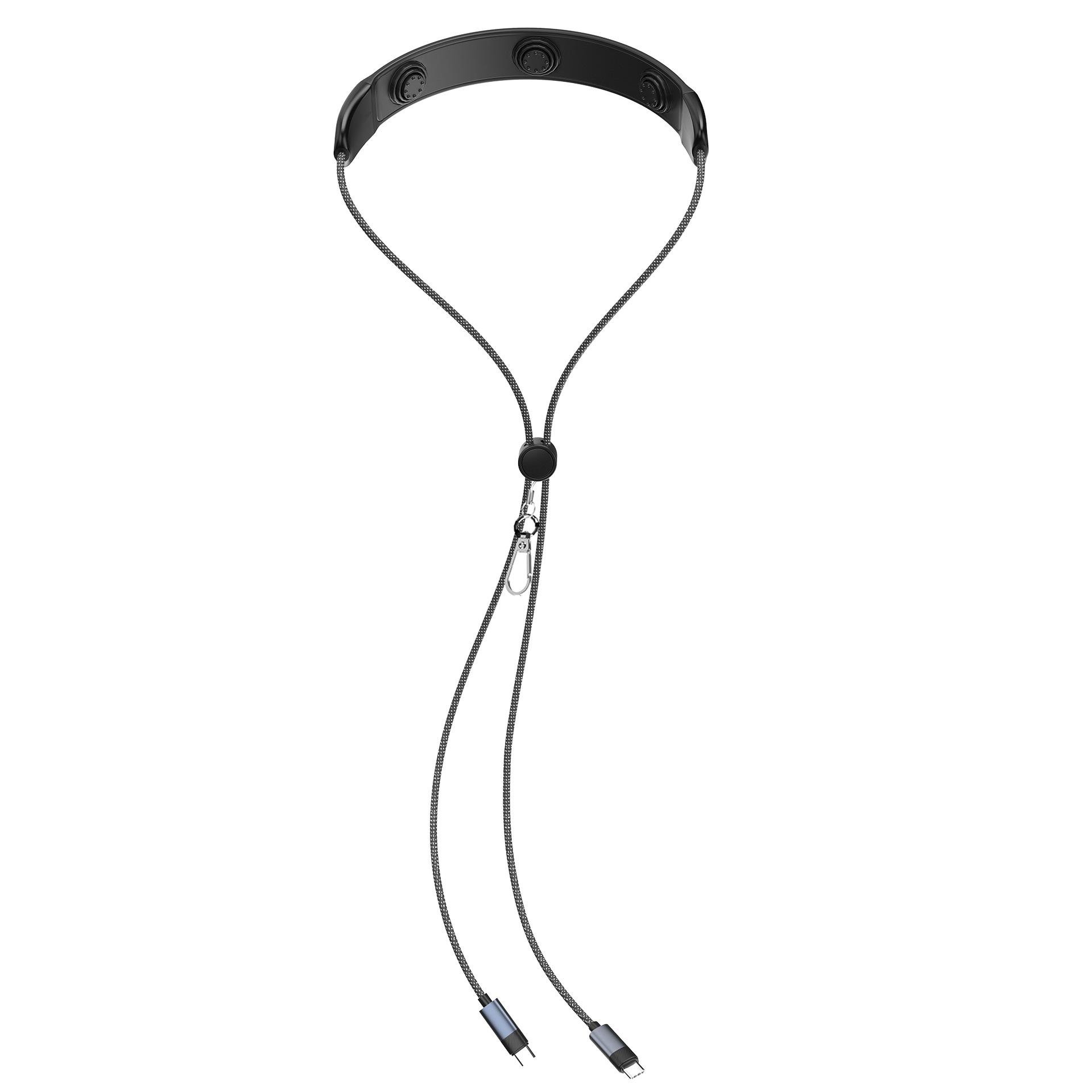 New massage data cable neck hanging portable portable vibration mobile phone PD100w notebook fast charging cable Pd100w massage line power from mobile phone black