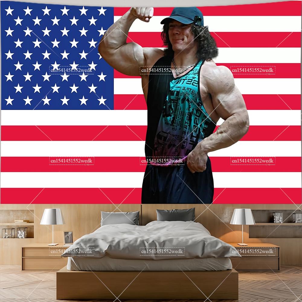 Sam Sulek Women Avoider Tapestry Bodybuilding Flags Room Decor Aesthetic Meme USA Tapestry Background Cloths Gym Flag Banners