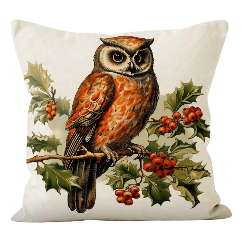 Льняная наволочка со снеговиком для украшения дивана на Рождество style 2 4545cm linen without pillow core 860₽