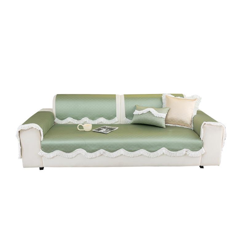 2025 new special-shaped ice silk sofa cover pad, summer special mat pad, one-piece fixed non-slip sofa cover