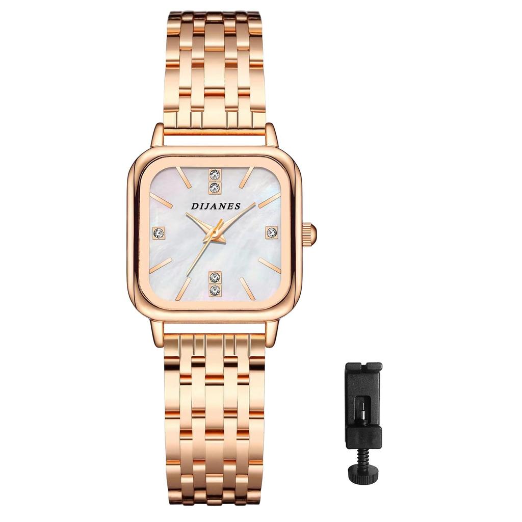 Women's Square Analog Watch with Waterproof Quartz Movement, Simple and Cute Design for Commuting and School - A Great Gift for Her, Birthdays,