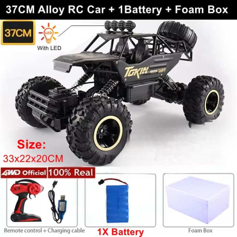 New 37cm Four-wheel Drive RC Car Off-road Vehicle 1:12 Simulation Off-road Vehicle Hill Climbing Car Radio Control Alloy Truck Toy Children Gift