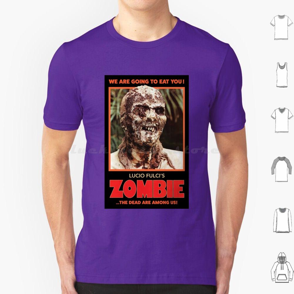 Lucio Fulcis ZombieRed T Shirt 6xl Cotton Cool Tee Luciofulci Fulci Horrormovie Horror Movies Zombies Zombie S