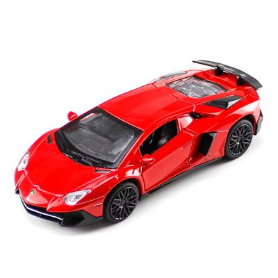 1:32 Ölçekli Lambo LP750 Model, Erkek Kız Çocuklar için Sesli ve Işıklı Geri Çekilebilir Araba, Metal Gövde, Kapısı Açık