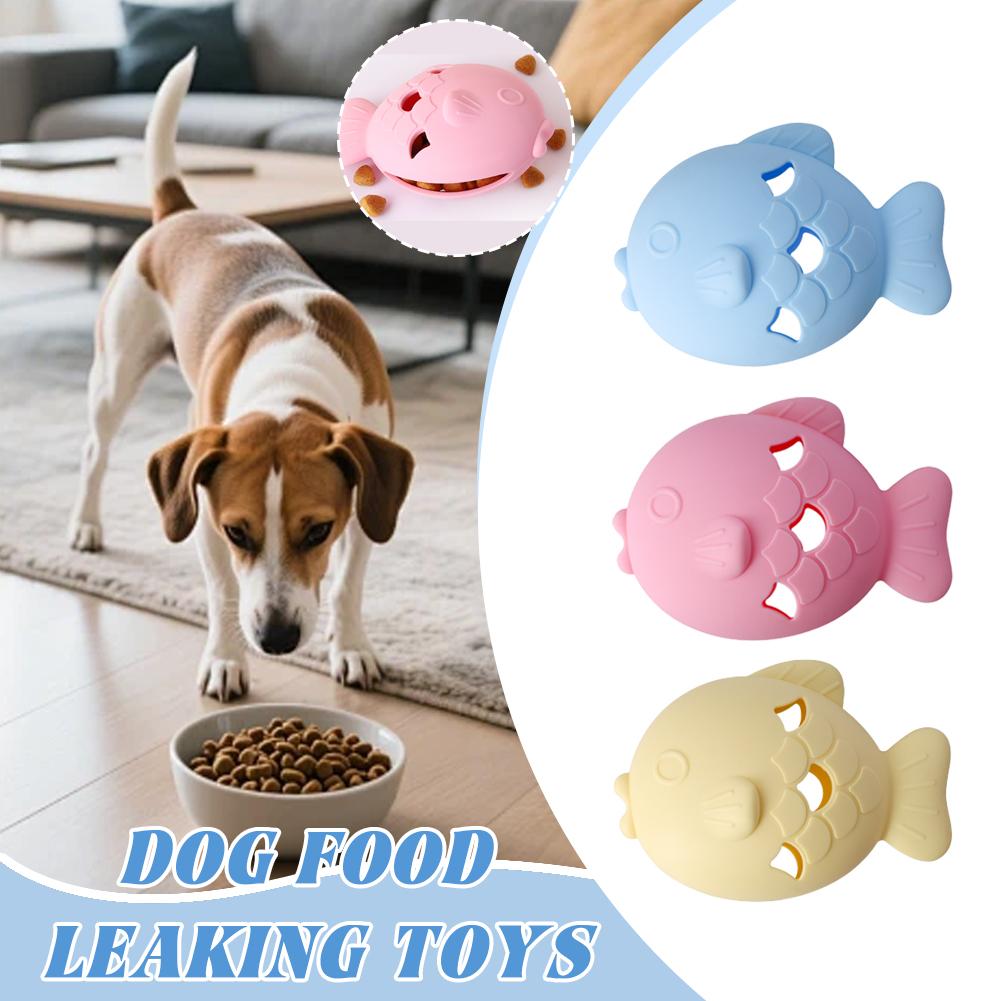 Interactive Dog Toy Silicone Leaky Feeder Puzzle Treat Dispenser For Puppies Kittens Chew Relief Teething Slow Feeding Accessory