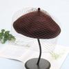 Autumn And Winter Woolen Bud Hat British Retro Painter Hat Elegant And Noble Mesh Beret Women'S Tide