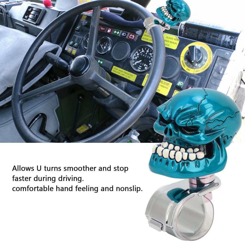 Steering Wheel Knob Proof Strong Easy Install Spinner Suicide Power Handle for Boat Truck (Blue)