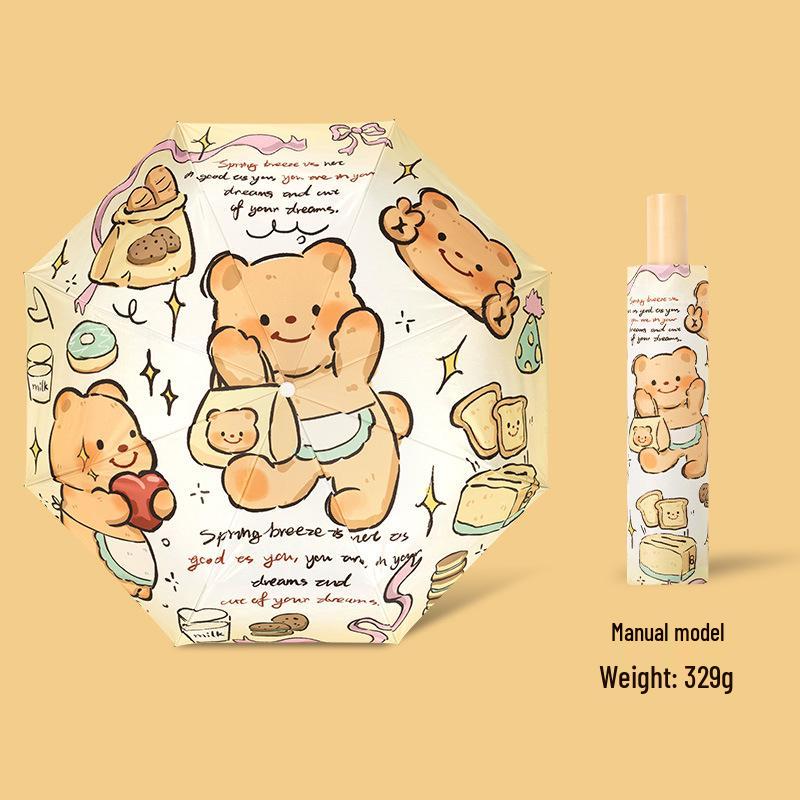 Autoschirm mit Doppelfunktion: Damen High-End Falt-Sonnenschirm mit Schwarzleim-Beschattung, UV-Sonnenschutz, Kompaktes Design