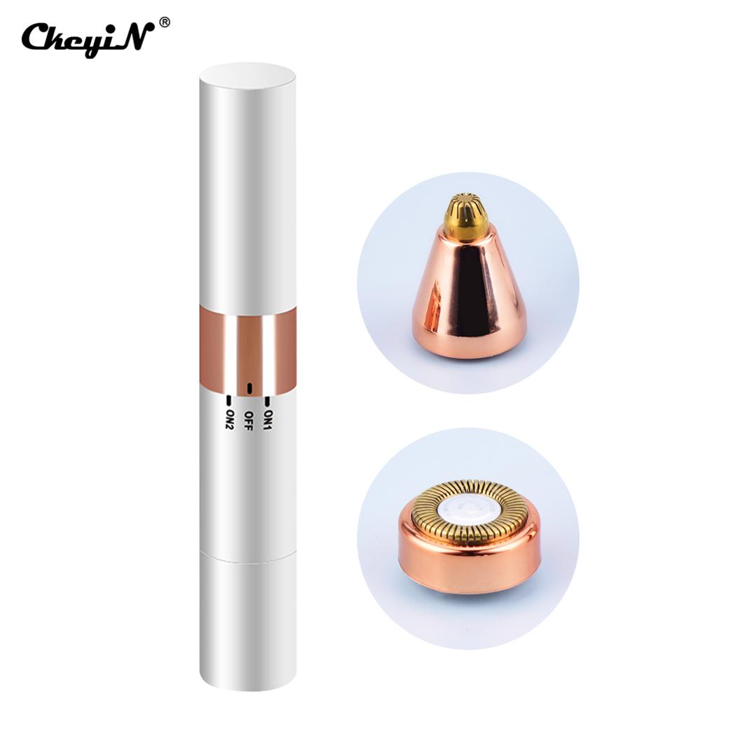 

CkeyiN Электрический триммер для бровей Макияж Безболезненный 2 в1 Двойная голова Глаз Брови Эпилятор Мини Бритва Бритва Портативный Средство для удаления волос на лице USB Аккумуляторная