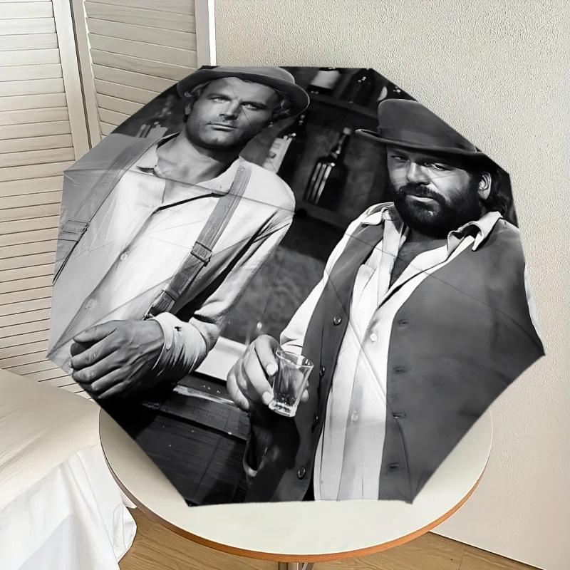 1PC Drinkers ... Old West Umbrella-8-Rib Reinforced, Automatic Open, Lightweight & Durable, Cute Fashion Accessory for Outdoor-T207