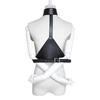 BDSM PU Leather Neck To Wrist Restraint Set Back Bind Bondage Harness Choker Collar with Handcuffs Slave Role Play Adult Sex Toy