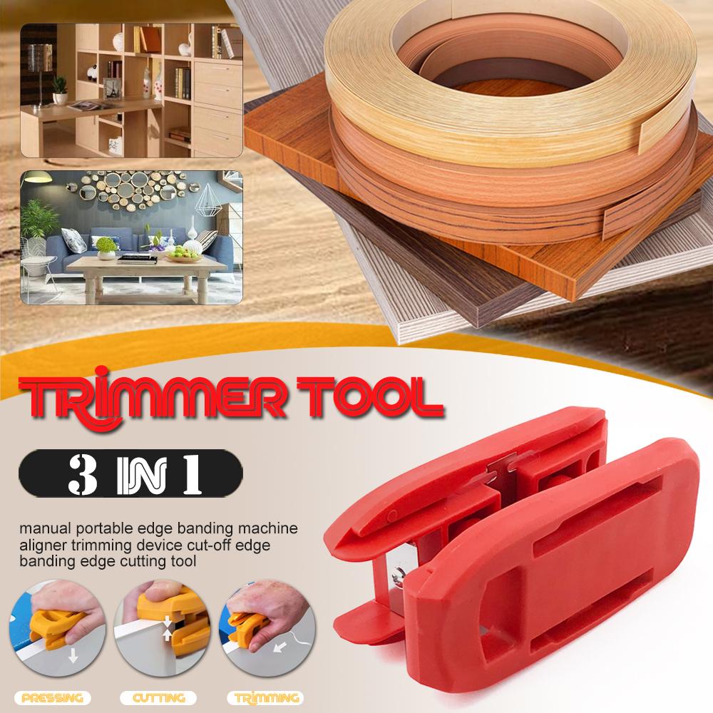 3 In 1 Woodworking Trimmer Tool Right-angle Woodworking Planer Decorative Panel Edge Banding Scraper Chamfering Round Corner