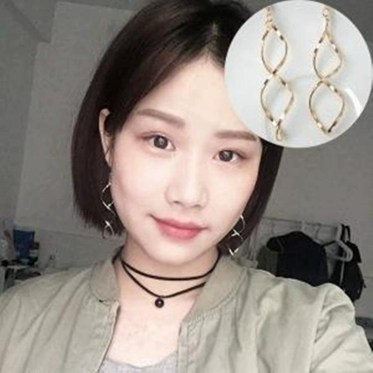 Spiral Wave Curve Earrings Women Minimalist Personality Statement Earrings Drop Earrings Women Jewelry