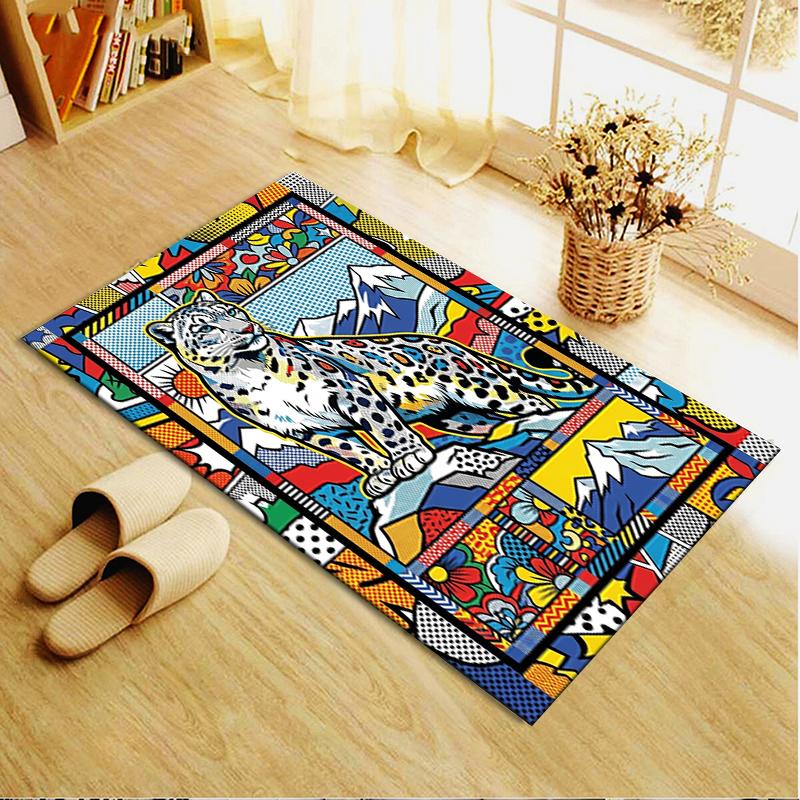 2025 New Snow Leopard Animal Carpet Rug for Living Room Bedroom Home Sofa Decoration,Kids play Non-slip Floor Mat103
