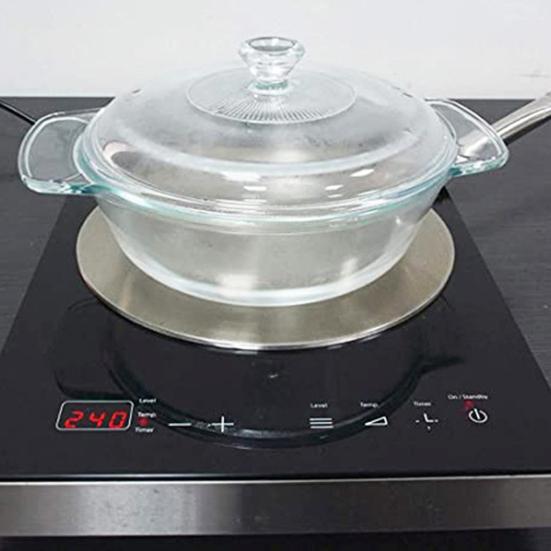 Varmefordelerplate Rustfritt stål Kokeplatetoppkonverteringsplate Simreplate for Elektrisk Gass Glass Kokeplate Kokeplate Ring