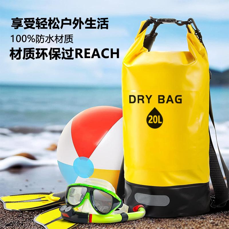 Borsa Secchiello Impermeabile da Esterno, Borsa Asciugatura, Borsa da Nuoto, Borsa Impermeabile, Borsa da Montagna da Spiaggia, Rete con Chiusura a Clip in PVC, Borsa Impermeabile.