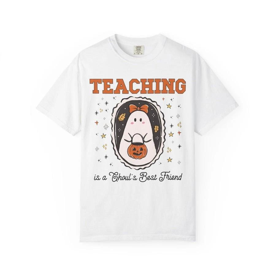 Halloween Teacher T-Shirt for High School Teacher Teaching is a Ghoul s Best 4XL