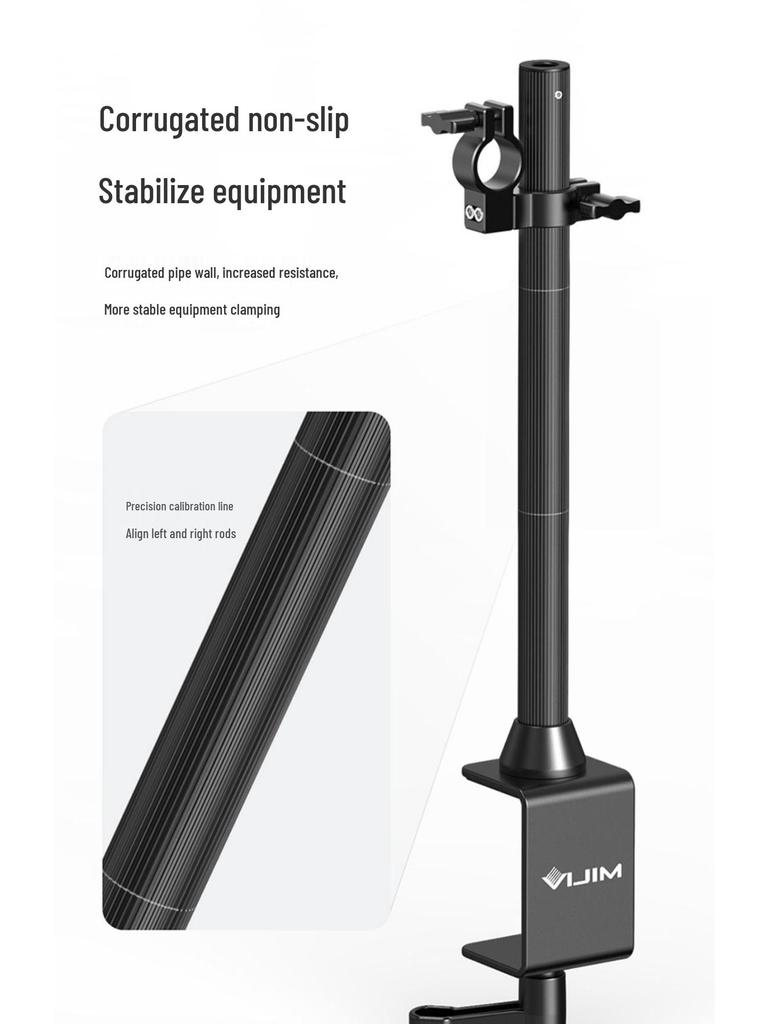 8Pro Basket LS15 Multi-functional Metal Desktop Stand with Telescopic Pole for Live Broadcasts