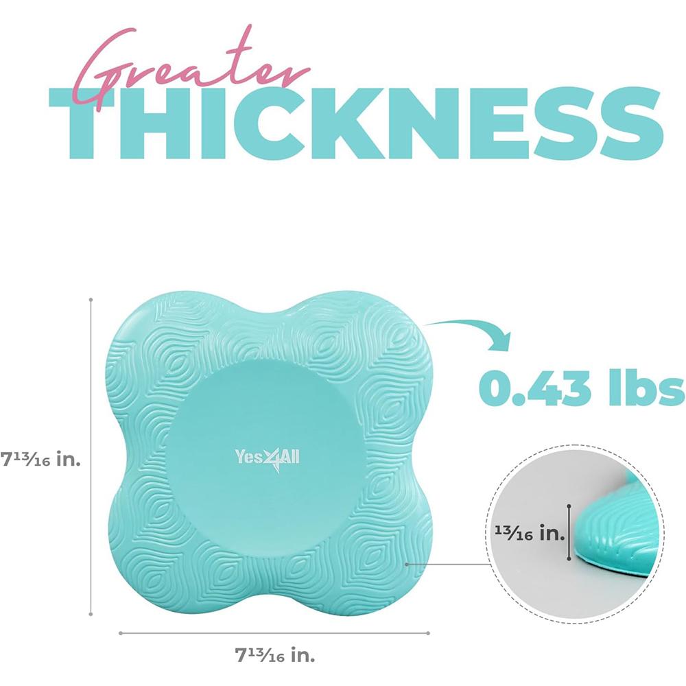 2PCS Yoga Knee Pads Extra Thick, Yoga Kneeling Pad for Pilates Exercise, 13/16 Inches Cushion Knees Elbow Mat Supplies for Women Men Fitness Travel