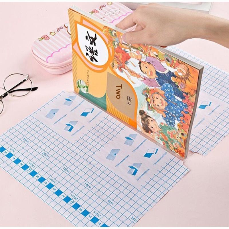 10/30 Sheets Waterproof Transparent Book Protective Cover Self Adhesive Book Cover Wrapper School Student Textbook Skin Sleeve