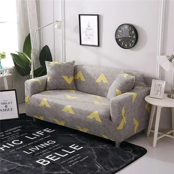 Geometrischer elastischer Sofabezug für Wohnzimmer Modernes Ecksofa Überwurf Sofabezug Sesselbezug 1/2/3/4 Sitzer