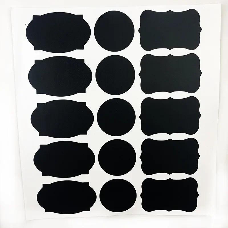1PCS Blackboard Stickers Waterproof Chalkboard Kitchen Spice Label Sticker Home Jars Bottles Tags Blackboard Labels White Marker