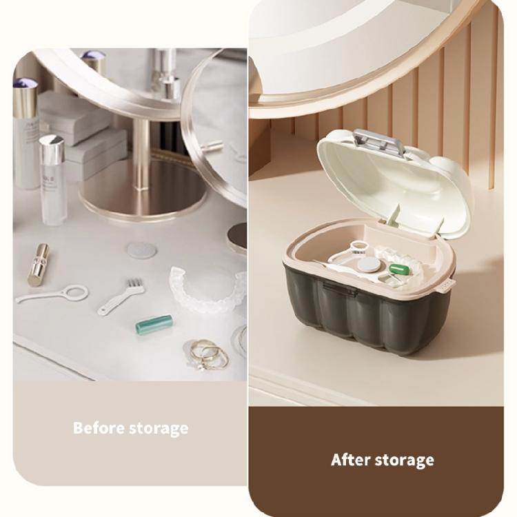 Leak Proof Storage Box For Clear Aligners Dentures Aligner Hoder with Mesh Drainage Basket Travel Essential Organiser