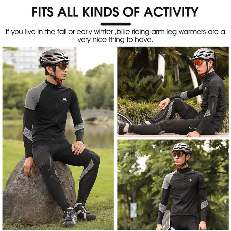 WEST BIKING Thermal Leggings Warm Velvet Leg Sleeves for Running Fitness Sports Gear MTB Road Bicycle Use Autumn Winter plus