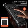 Slide Camera Cover Compatible for Google Pixel 6 Pro Case With Built-in Ring Stand and Folding Stand