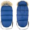 Conjunto de saco de dormir para carrinho de bebé, assento, trenó, inverno, saco azul marinho + capa