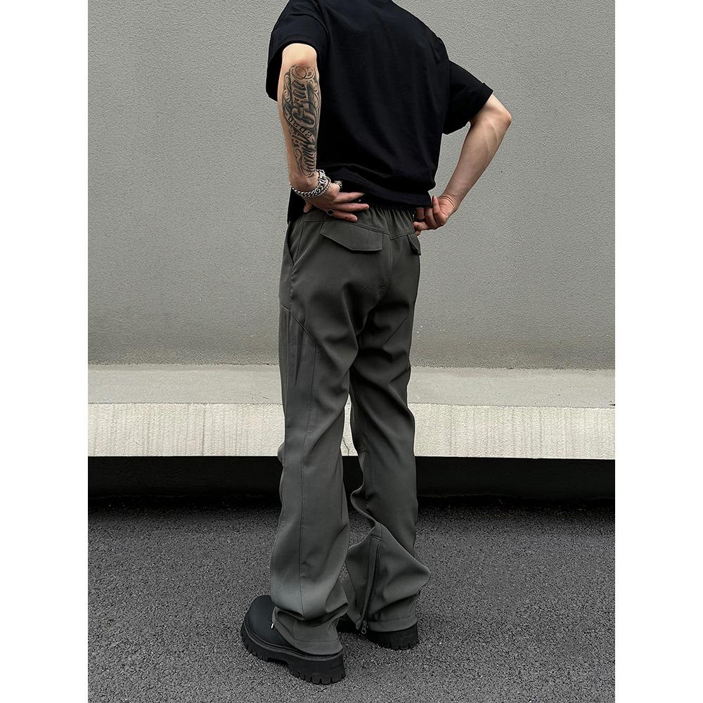 Pantalones casuales holgados para hombre, nuevos pantalones rectos acampanados para primavera y verano.