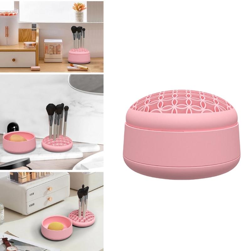 3 in 1 Silicone Makeup Brush Cleaner Convenient and Portable to Cleaning Your Brushes for Women Girls