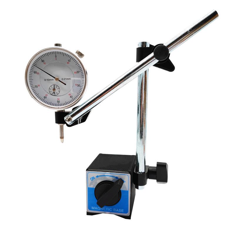 Mechanical Dial Indicator with Universal Magnetic Base, 0-10mm Range, 0.01mm Accuracy