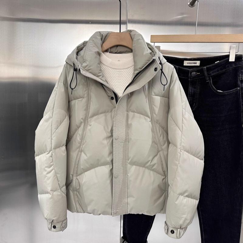 Winter Herren Daunenjacke Qualität Herren Verdickte Brotjacke Kurz Mit Kapuze Lässig Kaltwetterkleidung Winterjacke Baumwolljacke