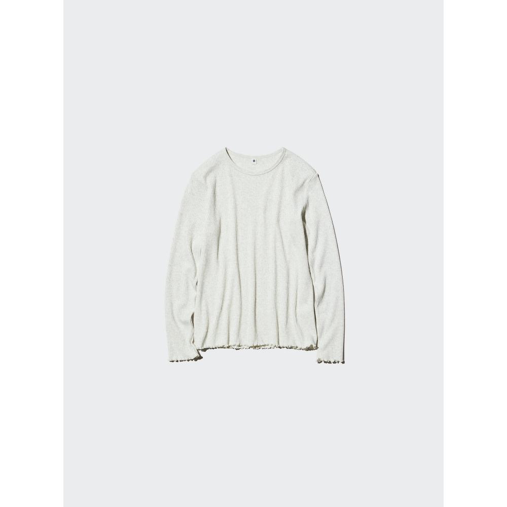 Uniqlo Japan Girls Ribbed Crew Neck T shirT