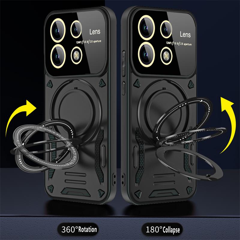 For Xiaomi Redmi Note 13 Pro 5G Case Shockproof Armor Phoen Case For Redmi Note 13 Pro + Plus Magnetic Ring Holder Back Cover